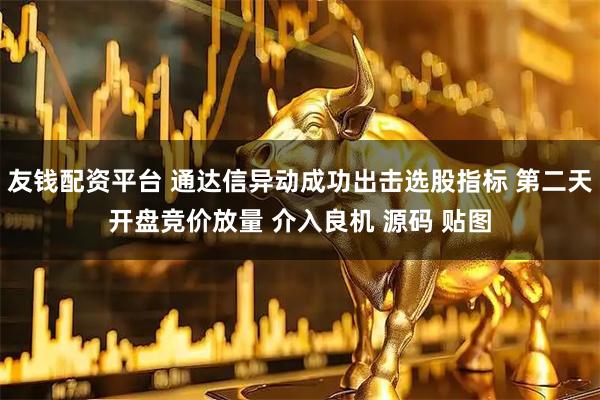 友钱配资平台 通达信异动成功出击选股指标 第二天开盘竞价放量 介入良机 源码 贴图
