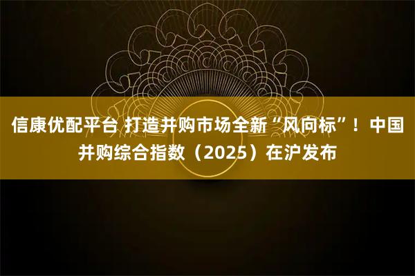 信康优配平台 打造并购市场全新“风向标”！中国并购综合指数（2025）在沪发布