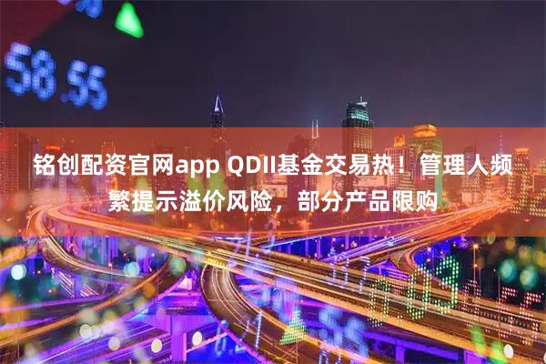 铭创配资官网app QDII基金交易热！管理人频繁提示溢价风险，部分产品限购